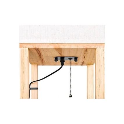 Staande lamp met planken 1xE27/60W/230V wit/bruin