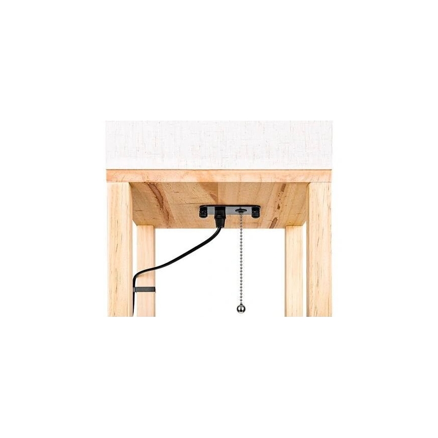 Staande lamp met planken 1xE27/60W/230V wit/bruin