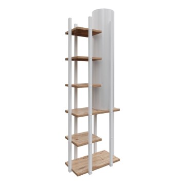 Staande lamp met planken MODA DOR 1xE27/40W/230V wit/bruin