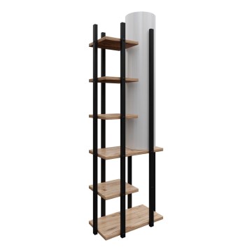 Staande lamp met planken MODA DOR 1xE27/40W/230V zwart/bruin