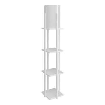 Staande lamp met planken NORA 1xE27/40W/230V wit