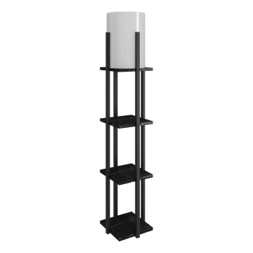 Staande lamp met planken NORA 1xE27/40W/230V zwart