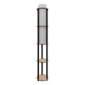 Staande lamp met planken NOTO 1xE27/40W/230V beige/zwart