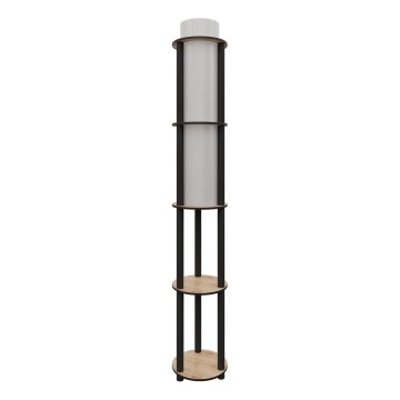 Staande lamp met planken NOTO 1xE27/40W/230V beige/zwart