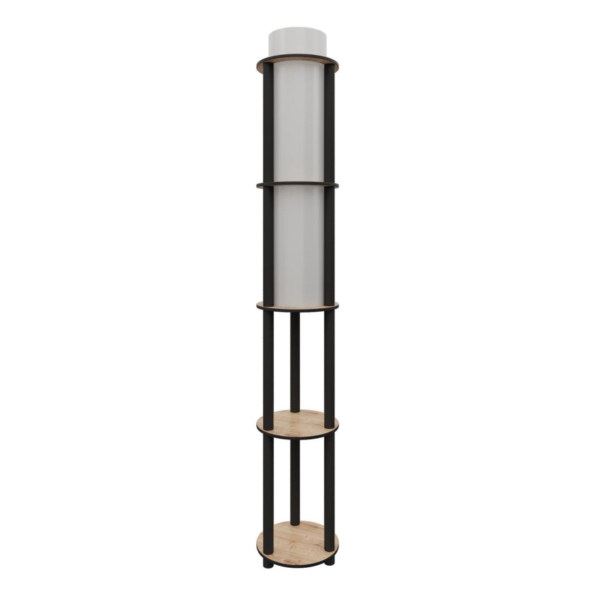 Staande lamp met planken NOTO 1xE27/40W/230V beige/zwart