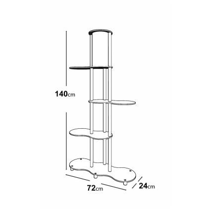 Staande lamp met planken NOTO 1xE27/40W/230V bruin/zwart