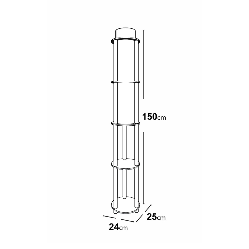 Staande lamp met planken NOTO 1xE27/40W/230V zwart