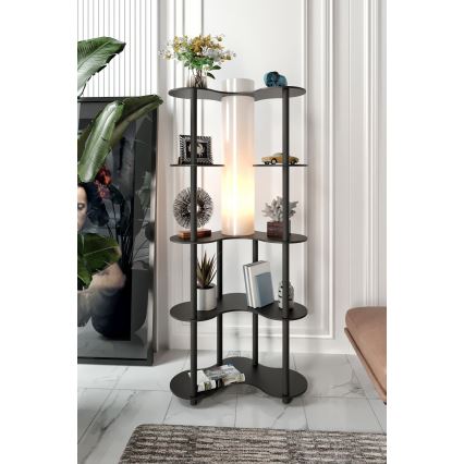 Staande lamp met planken NOTO 1xE27/40W/230V zwart