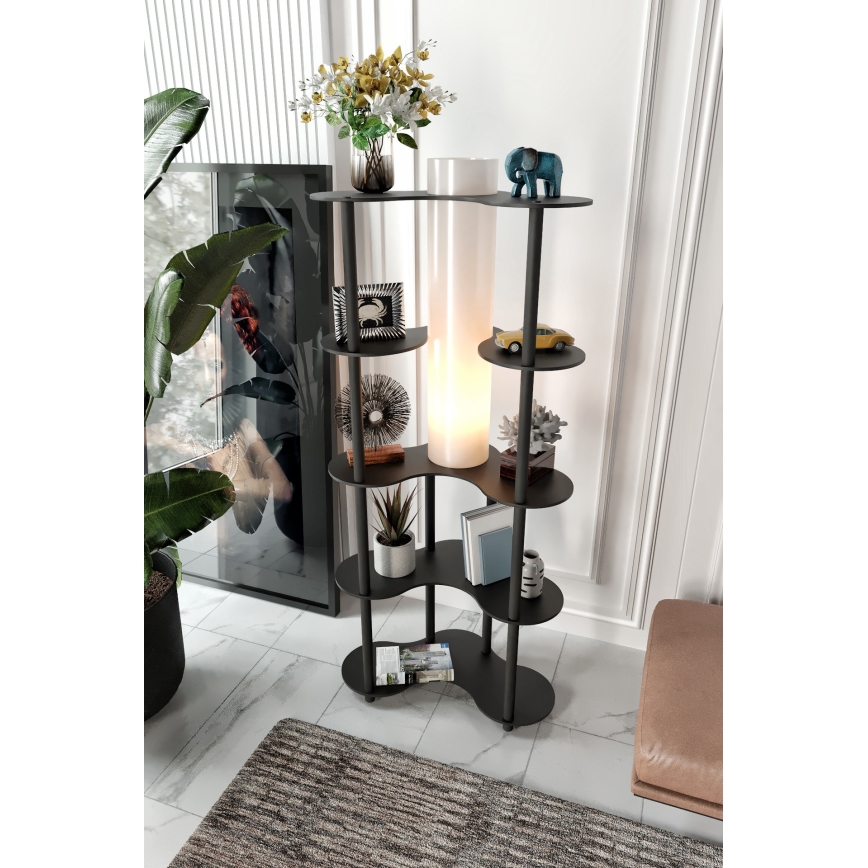 Staande lamp met planken NOTO 1xE27/40W/230V zwart