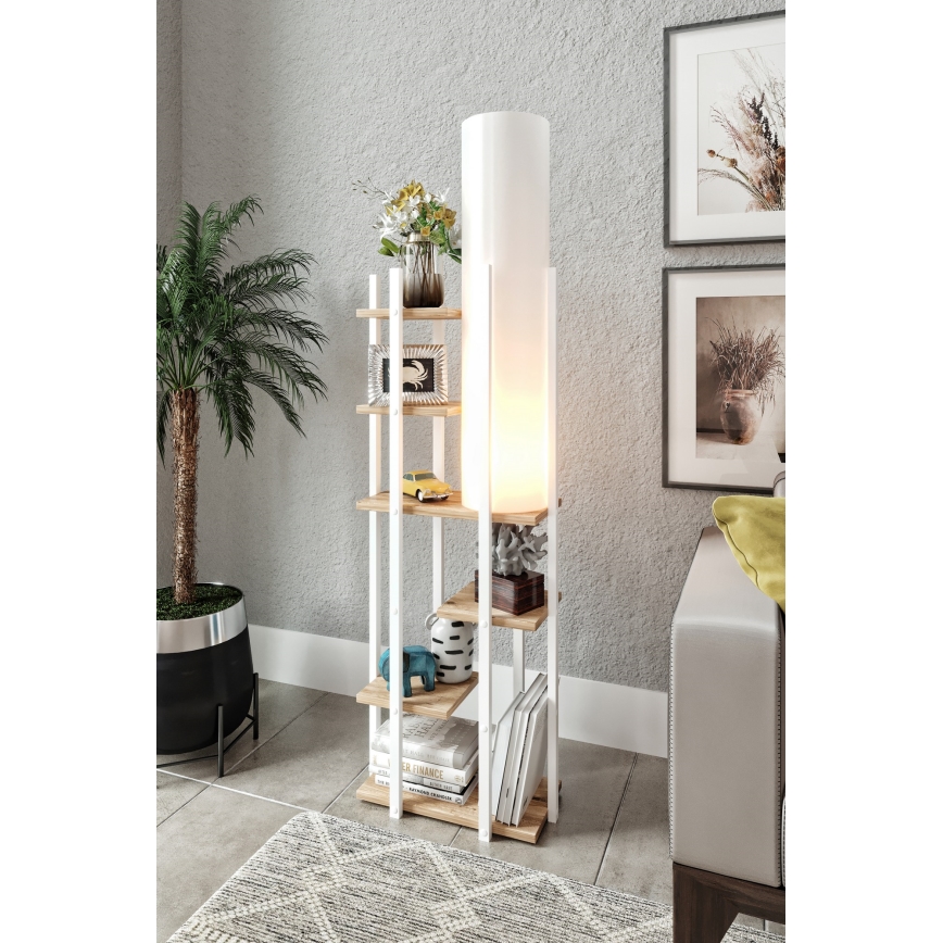 Staande lamp met planken VOGUE 1xE27/40W/230V 160 cm wit