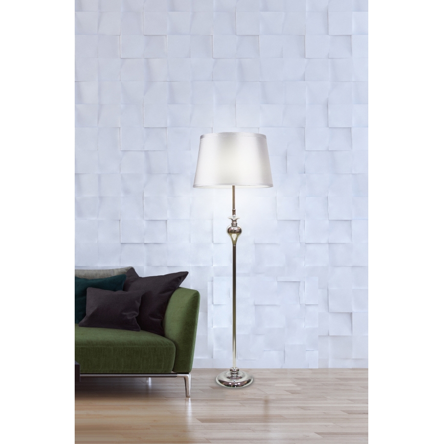 Staande lamp PRIMA 1xE27/60W/230V zilver/glanzend chroom