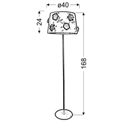 Staande lamp ROSA 3xE14/40W/230V wit