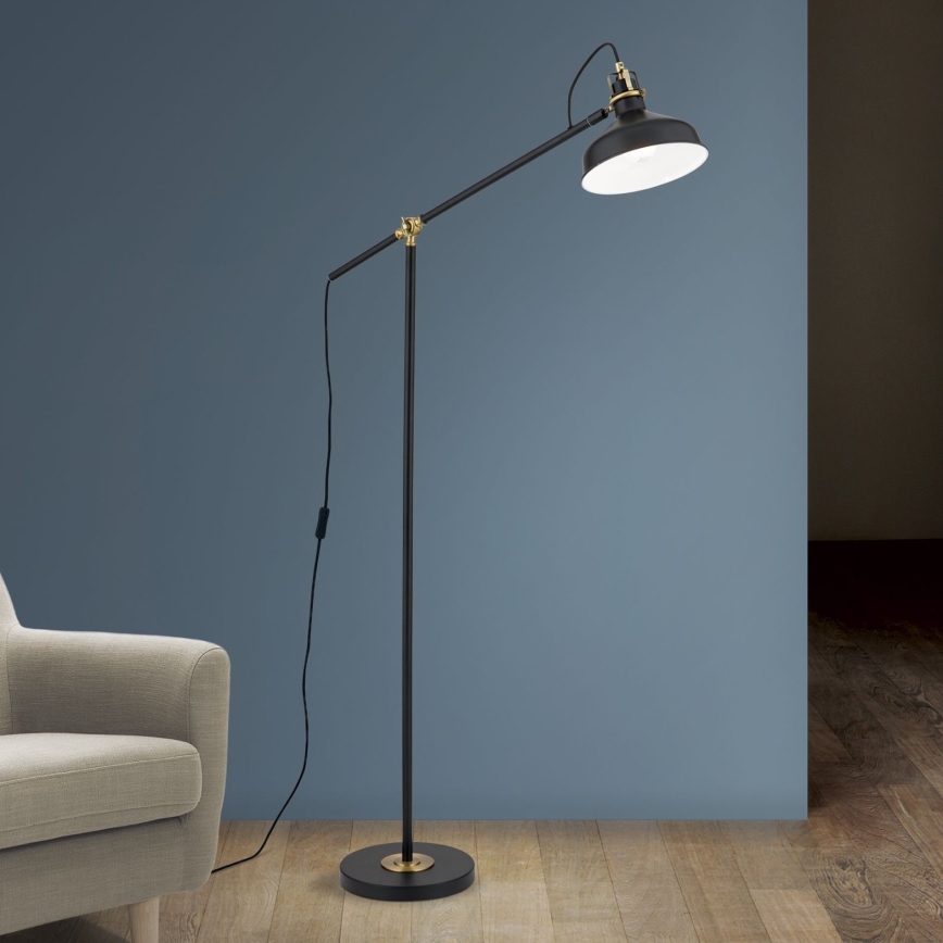 Staande Lamp SCHILLER 1xE27/40W/230V zwart/brons