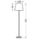 Staande lamp SEGIN 1xE27/60W/230V grijs/glanzend chroom 