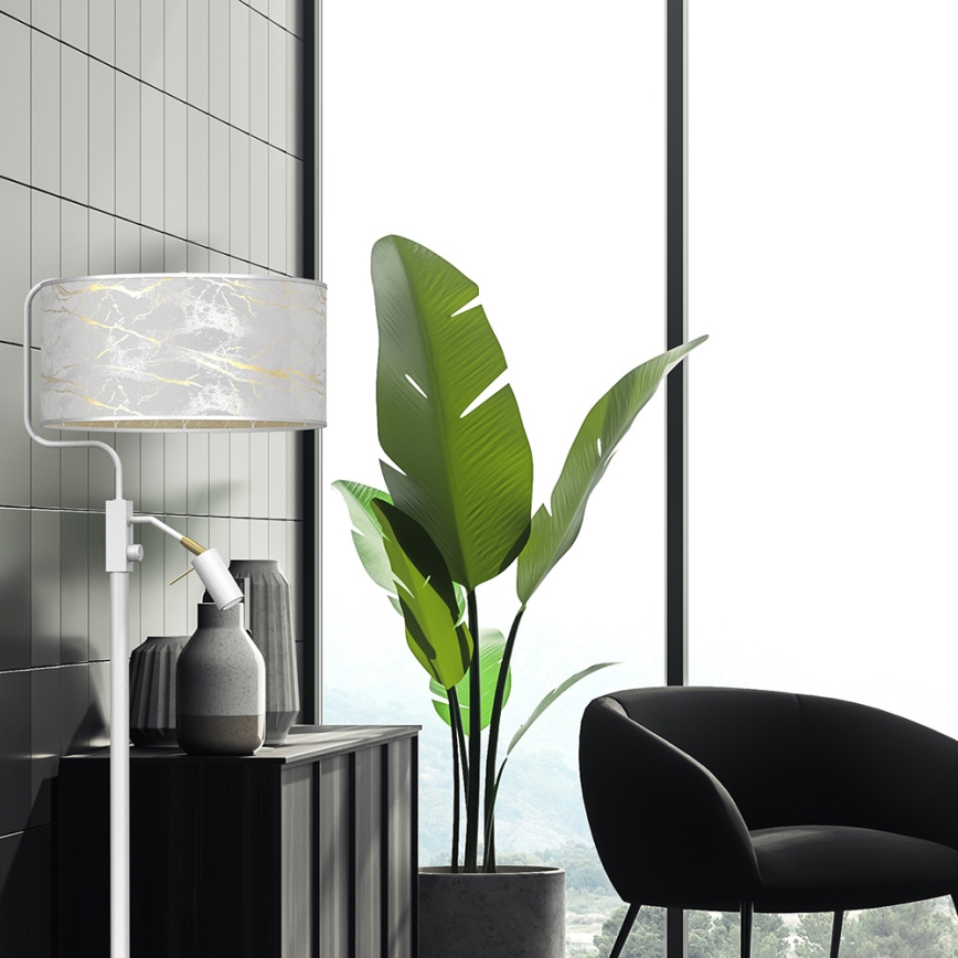 Staande Lamp SENSO 1xE27/40W/230V + 1xGU10/7W wit