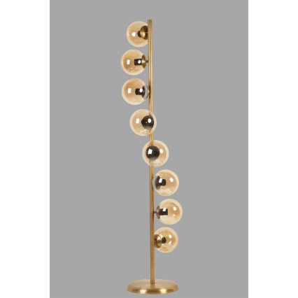 Staande Lamp SIMAY 8xE27/40W/230V goud