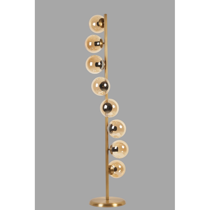 Staande Lamp SIMAY 8xE27/40W/230V goud