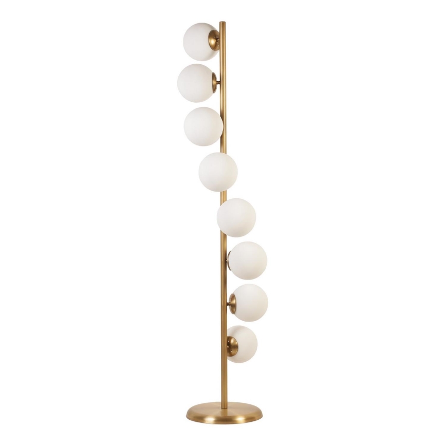 Staande Lamp SIMAY 8xE27/40W/230V goud/wit