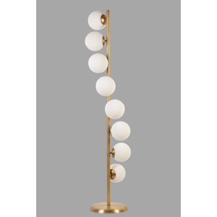 Staande Lamp SIMAY 8xE27/40W/230V goud/wit
