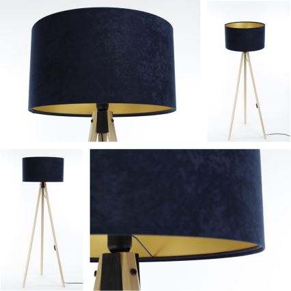 Staande Lamp STANDART 1xE27/60W/230V blauw/beige