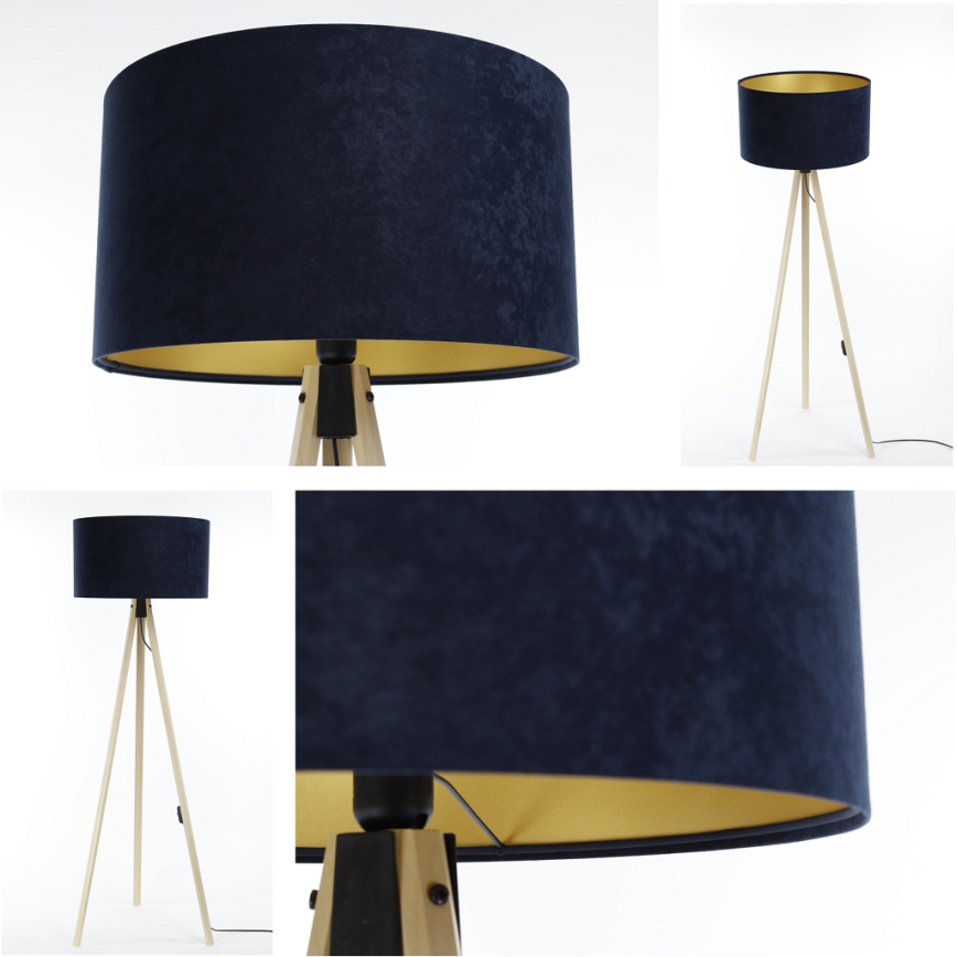 Staande Lamp STANDART 1xE27/60W/230V blauw/beige