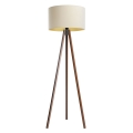 Staande lamp STANDART 1xE27/60W/230V crème/wengé