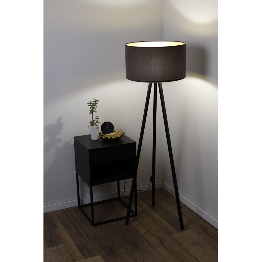 Staande Lamp STANDART 1xE27/60W/230V grijs/bruin