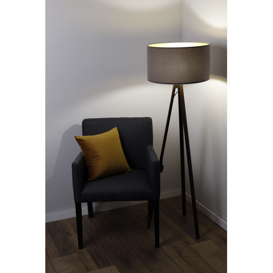 Staande lamp STANDART 1xE27/60W/230V grijs/wenge