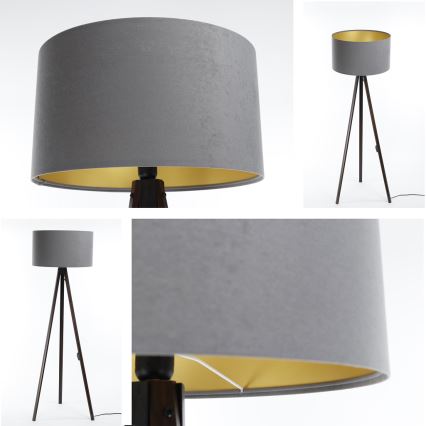 Staande lamp STANDART 1xE27/60W/230V grijs/wenge