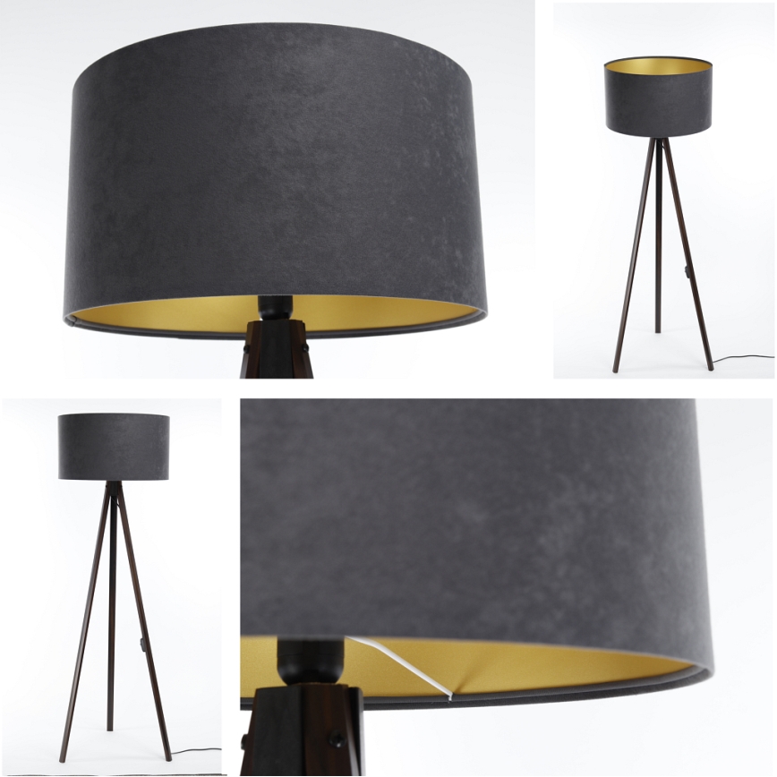 Staande lamp STANDART 1xE27/60W/230V grijs/wenge