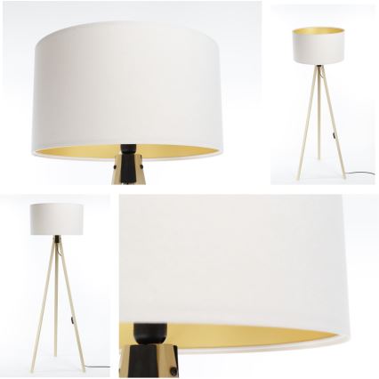Staande Lamp STANDART 1xE27/60W/230V wit/beige