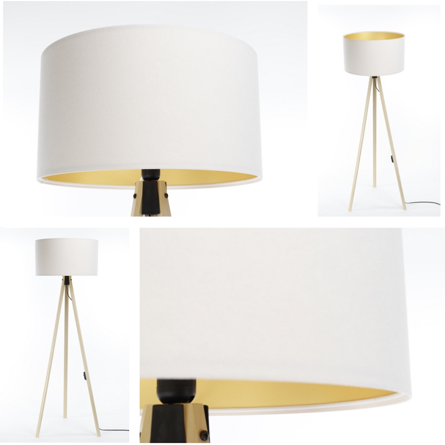 Staande Lamp STANDART 1xE27/60W/230V wit/beige