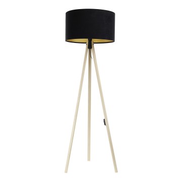 Staande Lamp STANDART 1xE27/60W/230V zwart/beige