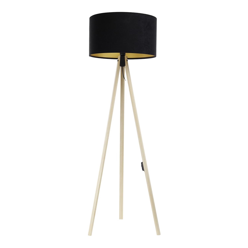 Staande Lamp STANDART 1xE27/60W/230V zwart/beige