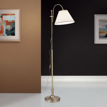 Staande Lamp TONIA 1xE27/60W/230V 183 cm wit/brons