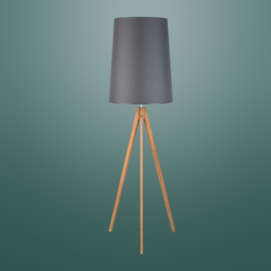 Staande Lamp WALZ 1xE27/25W/230V grijs/hout