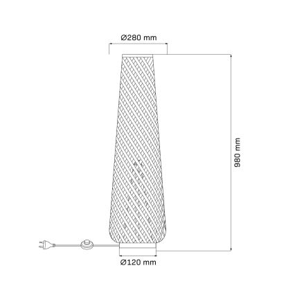 Staande lamp ZANZIBAR 1xE27/20W/230V beige