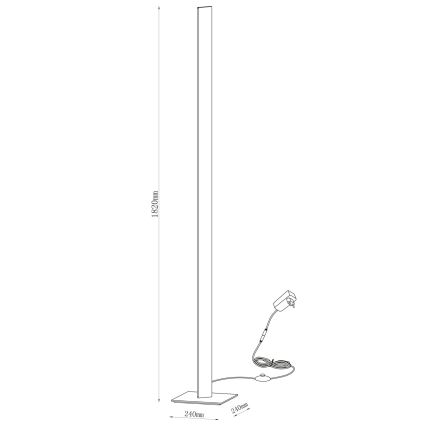 Staande LED-lamp BERNADETTA LED/28W/230V 4000K zwart