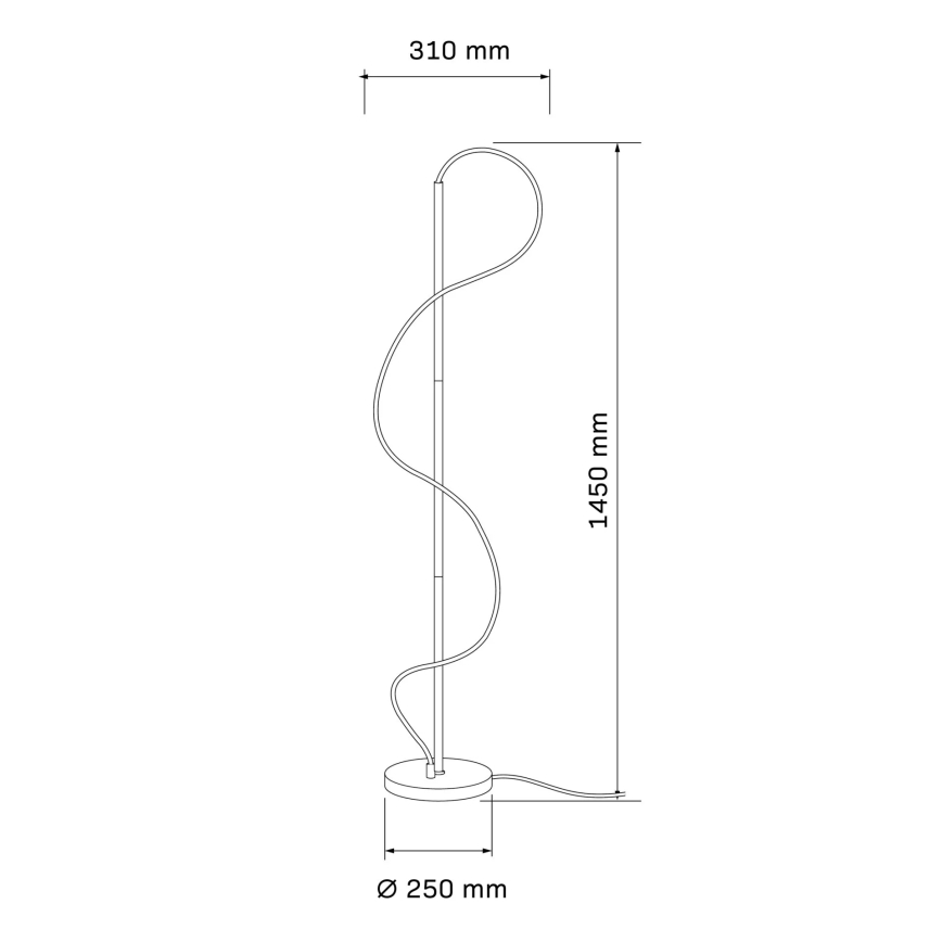 Staande LED Lamp EMMA LED/36W/230V zwart