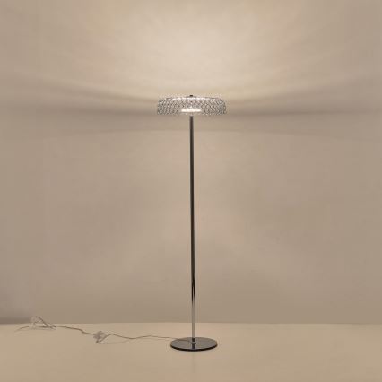 Staande LED Lamp LED/10W/230V 3000K glanzend chroom