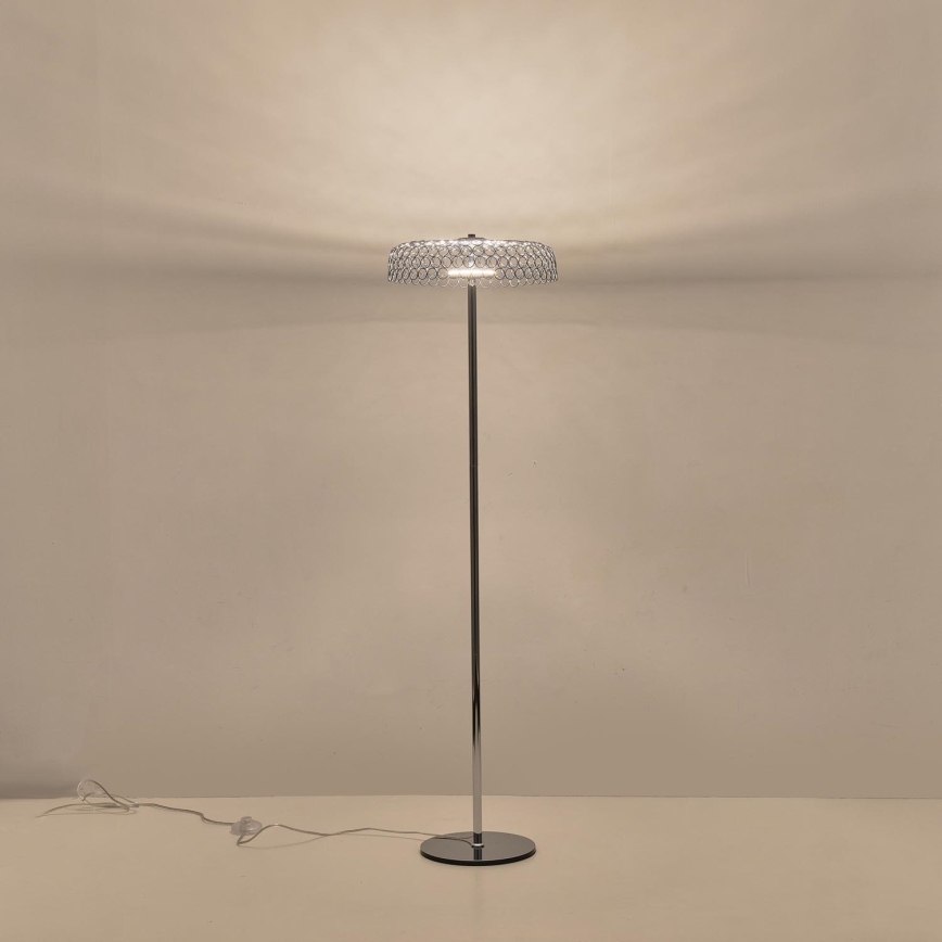 Staande LED Lamp LED/10W/230V 3000K glanzend chroom