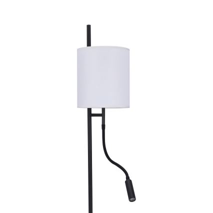 Staande LED Lamp TOKYO 1xE27/40W/230V + LED/3W zwart/wit
