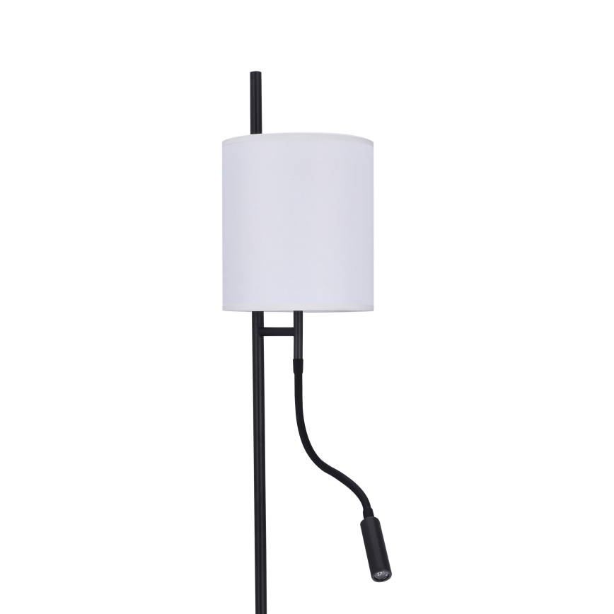 Staande LED Lamp TOKYO 1xE27/40W/230V + LED/3W zwart/wit