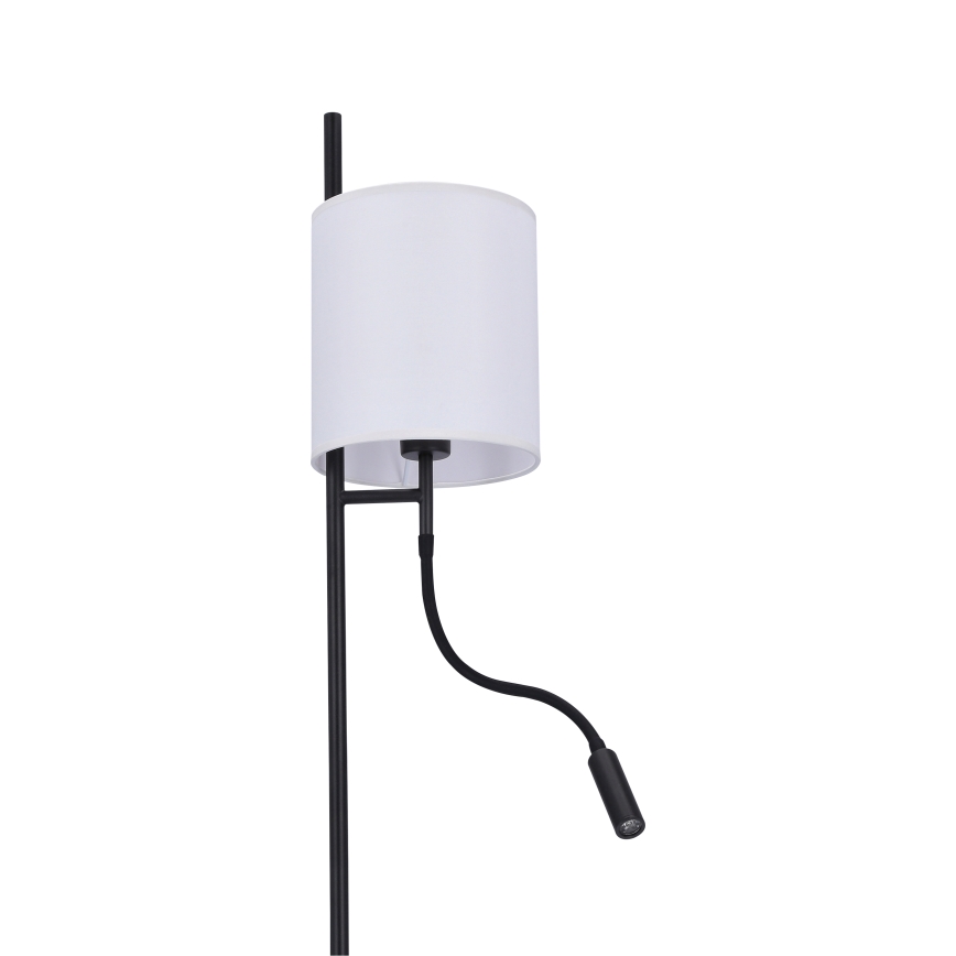 Staande LED Lamp TOKYO 1xE27/40W/230V + LED/3W zwart/wit