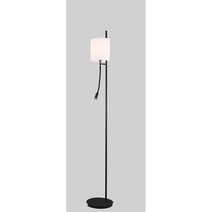 Staande LED Lamp TOKYO 1xE27/40W/230V + LED/3W zwart/wit