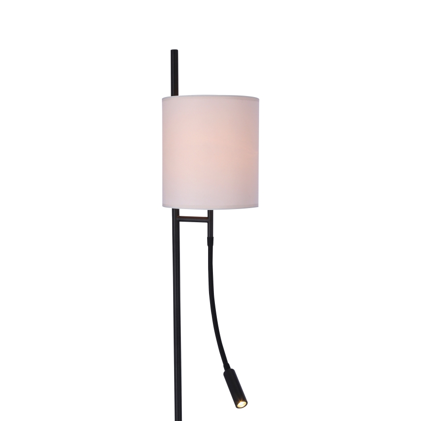 Staande LED Lamp TOKYO 1xE27/40W/230V + LED/3W zwart/wit