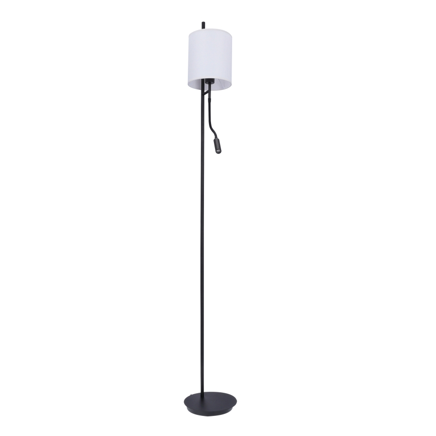 Staande LED Lamp TOKYO 1xE27/40W/230V + LED/3W zwart/wit