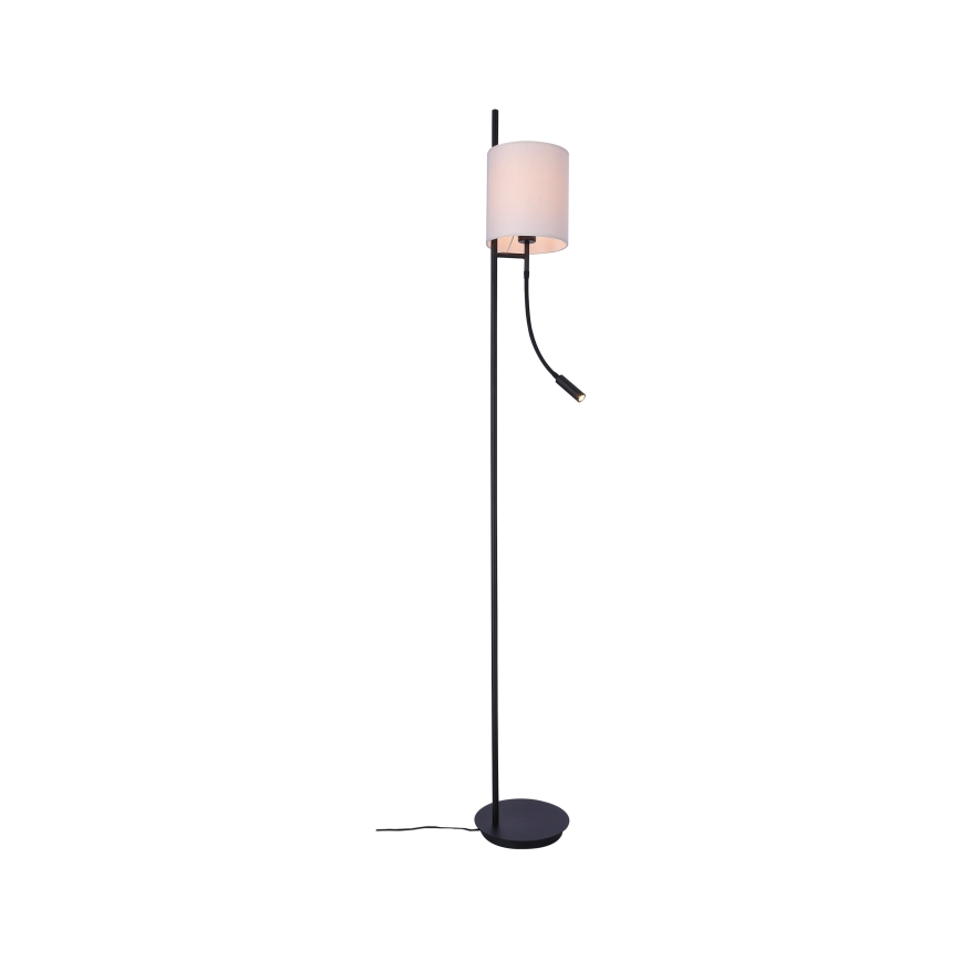 Staande LED Lamp TOKYO 1xE27/40W/230V + LED/3W zwart/wit