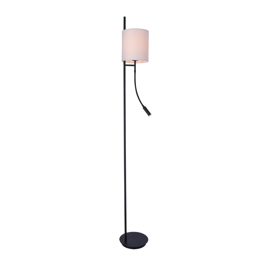 Staande LED Lamp TOKYO 1xE27/40W/230V + LED/3W zwart/wit