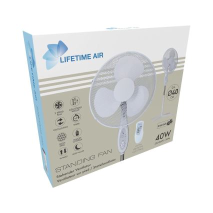 Staande ventilator 45 W/230 V, Ø 40 cm, wit